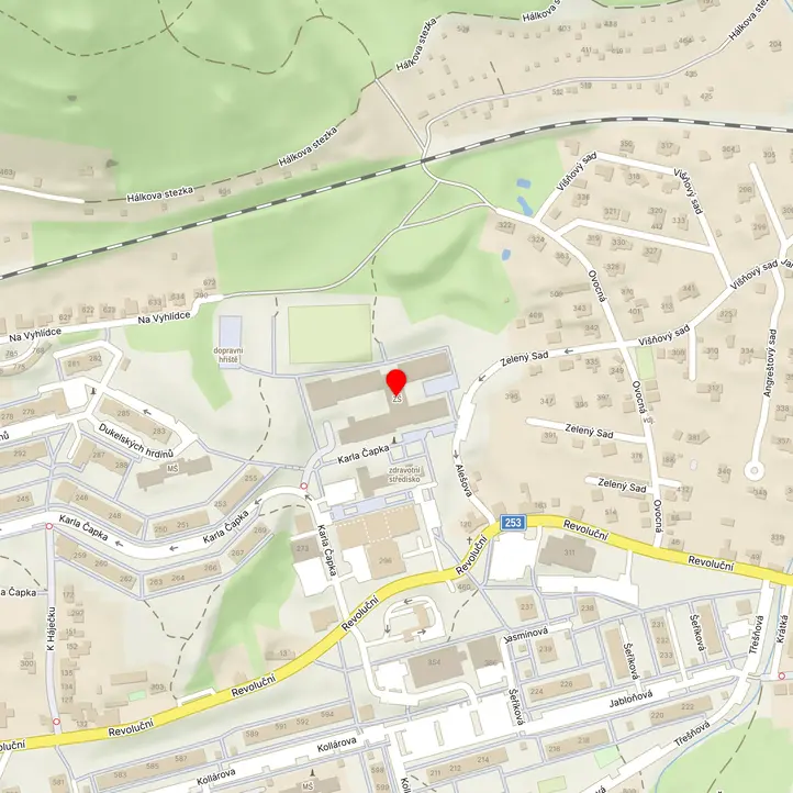 Mapa školy z Mapy.cz