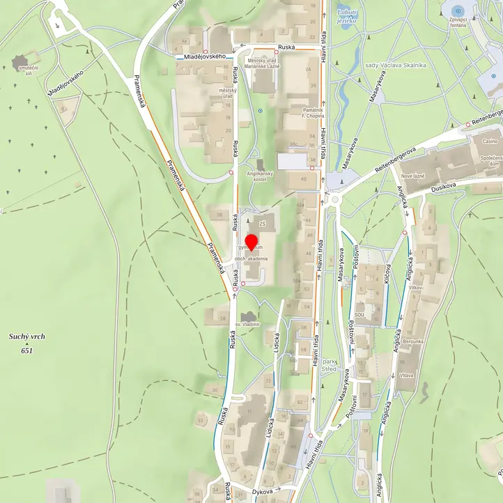 Mapa školy z Mapy.cz