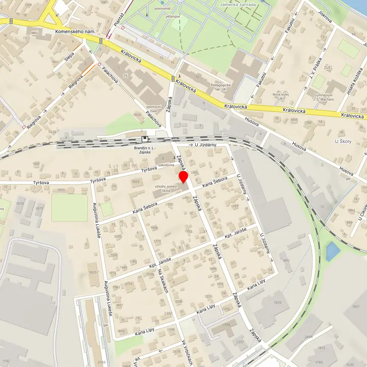 Mapa školy z Mapy.cz