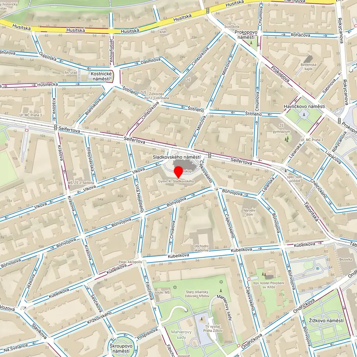 Mapa školy z Mapy.cz
