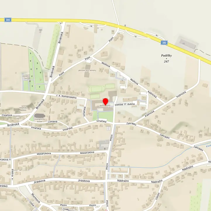 Mapa školy z Mapy.cz