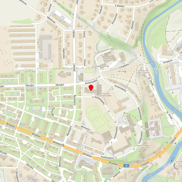 Mapa školy z Mapy.cz