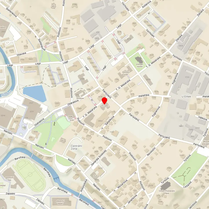 Mapa školy z Mapy.cz