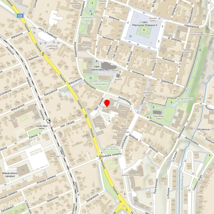 Mapa školy z Mapy.cz