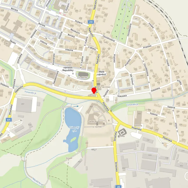 Mapa školy z Mapy.cz