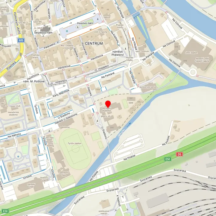 Mapa školy z Mapy.cz
