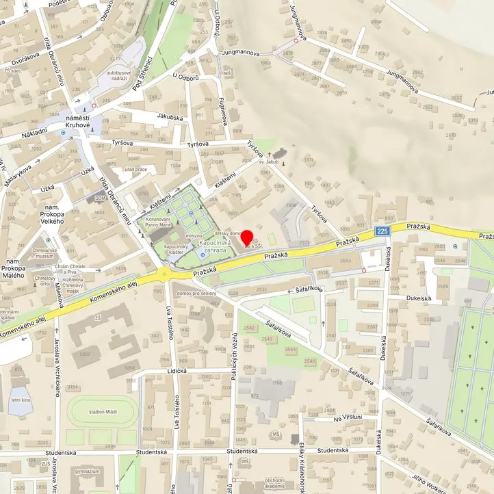 Mapa školy z Mapy.cz