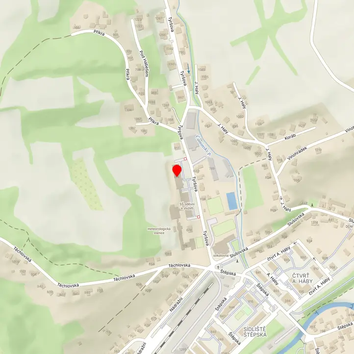 Mapa školy z Mapy.cz