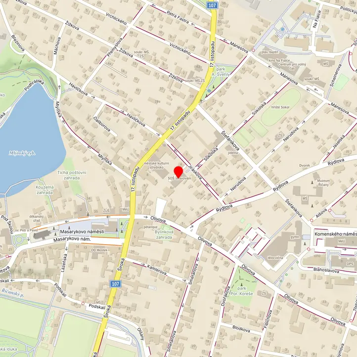 Mapa školy z Mapy.cz