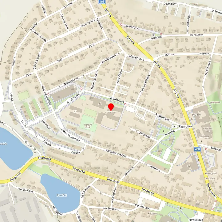 Mapa školy z Mapy.cz