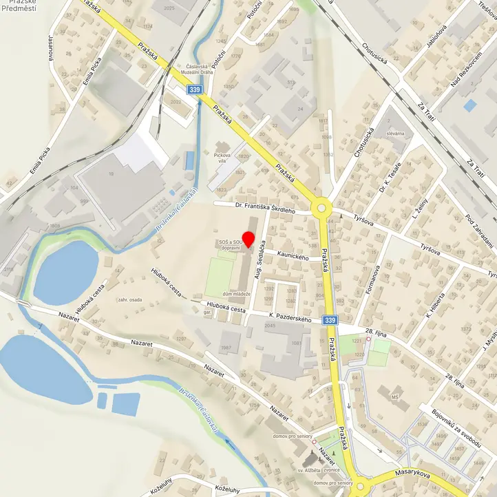 Mapa školy z Mapy.cz