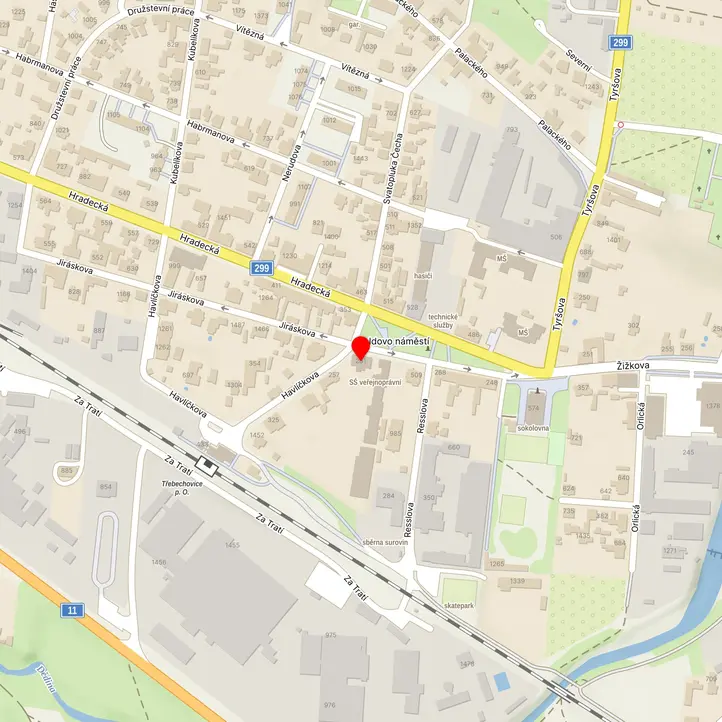 Mapa školy z Mapy.cz