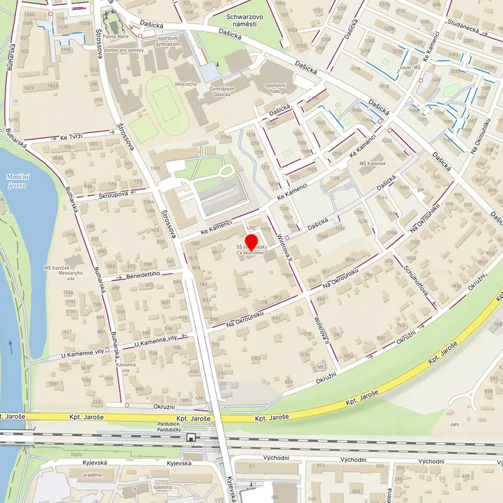 Mapa školy z Mapy.cz