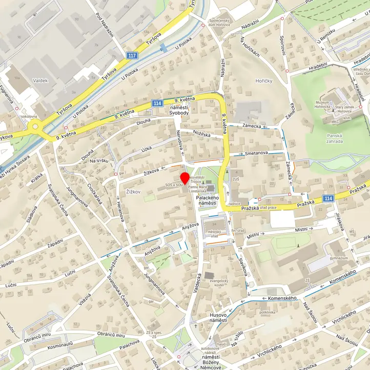 Mapa školy z Mapy.cz