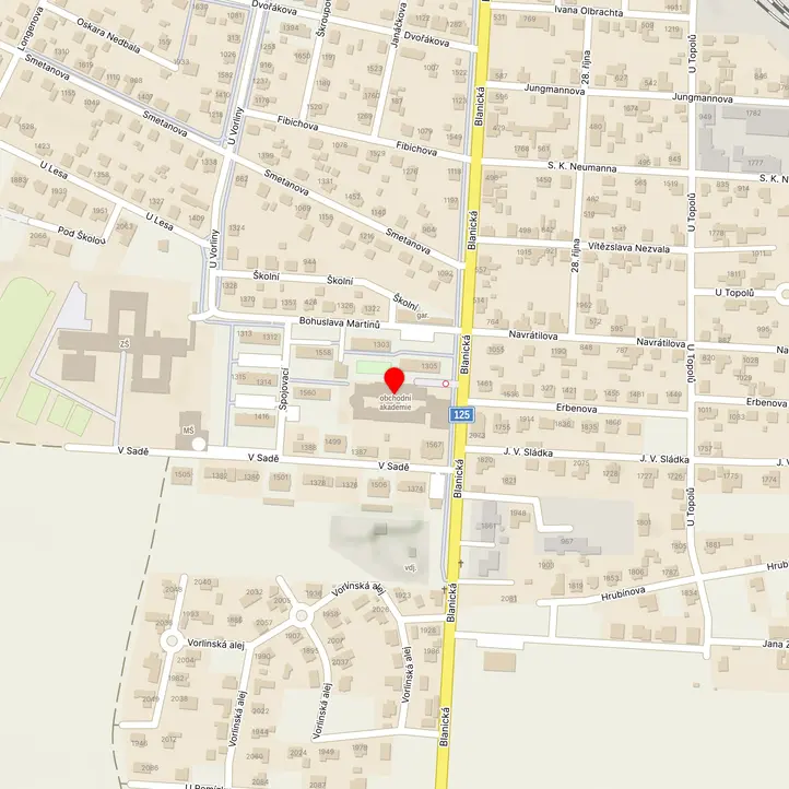 Mapa školy z Mapy.cz
