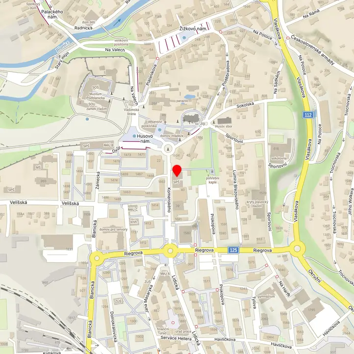 Mapa školy z Mapy.cz