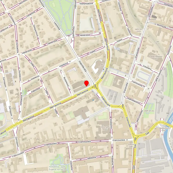 Mapa školy z Mapy.cz