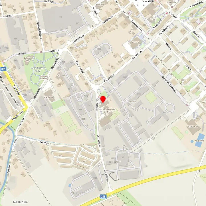 Mapa školy z Mapy.cz