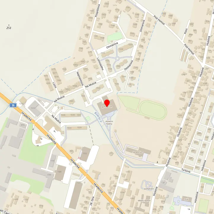 Mapa školy z Mapy.cz