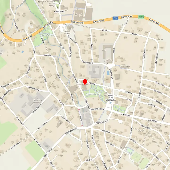 Mapa školy z Mapy.cz