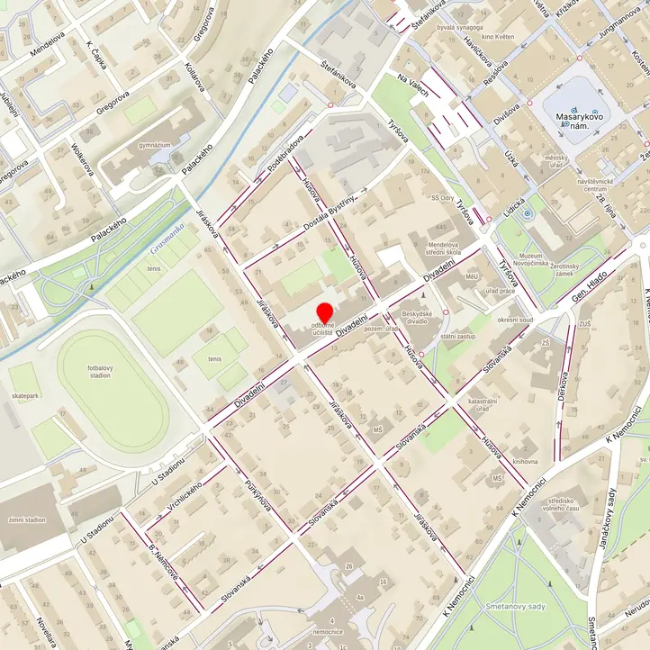 Mapa školy z Mapy.cz