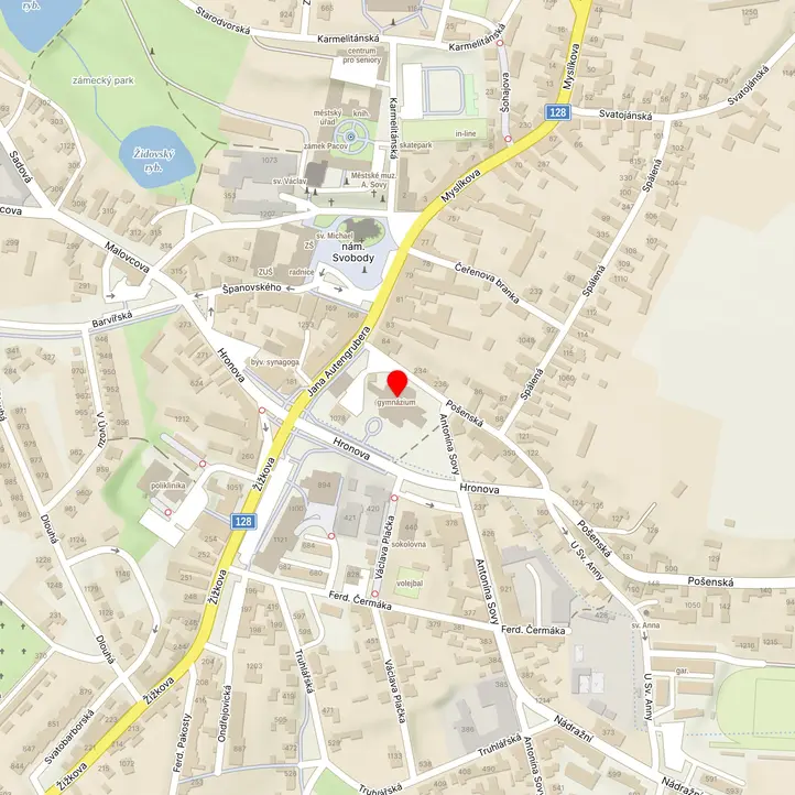 Mapa školy z Mapy.cz