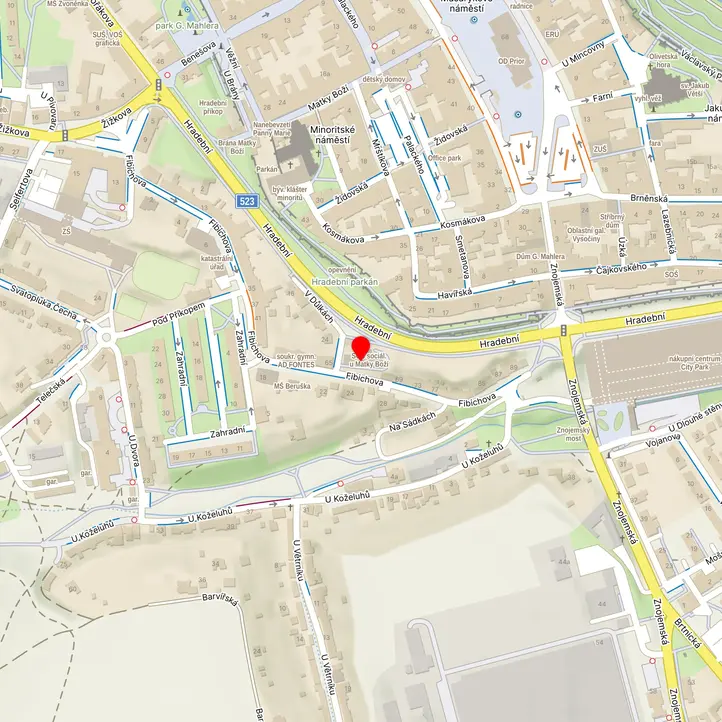 Mapa školy z Mapy.cz