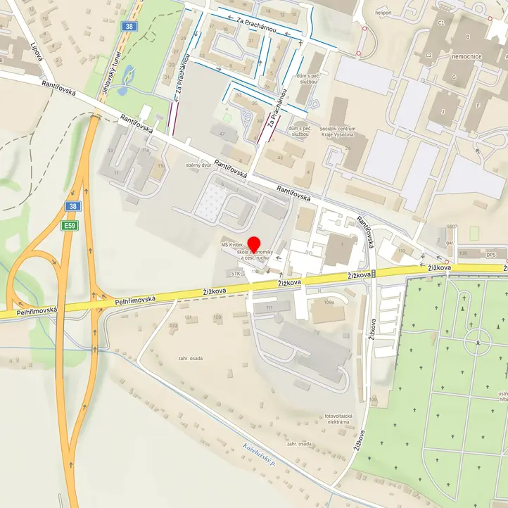 Mapa školy z Mapy.cz