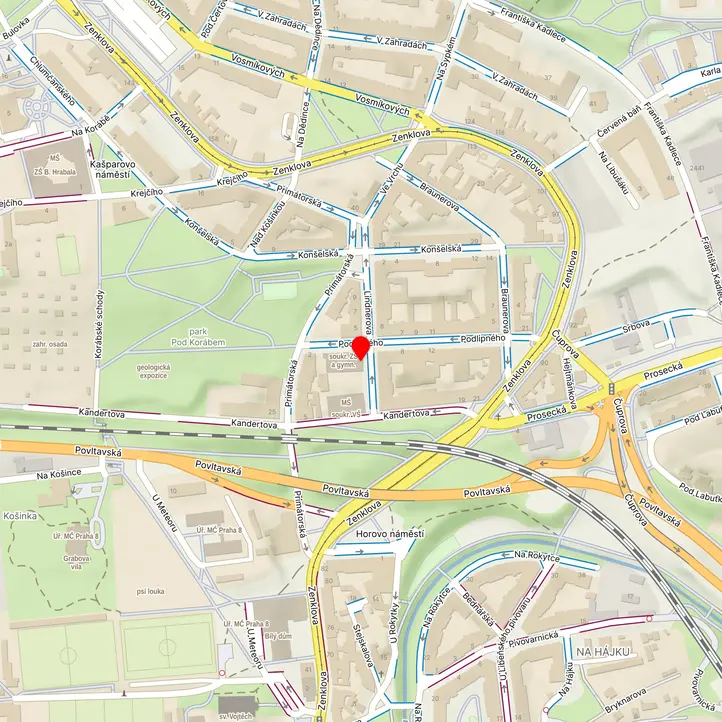 Mapa školy z Mapy.cz