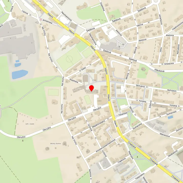 Mapa školy z Mapy.cz