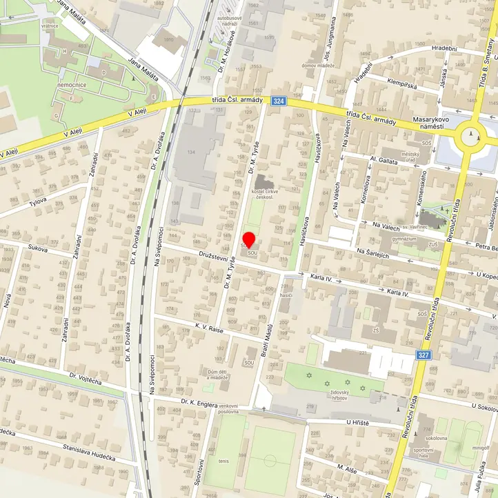 Mapa školy z Mapy.cz