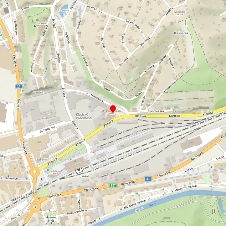 Mapa školy z Mapy.cz