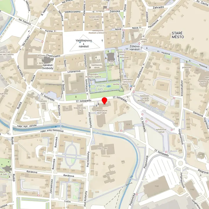 Mapa školy z Mapy.cz