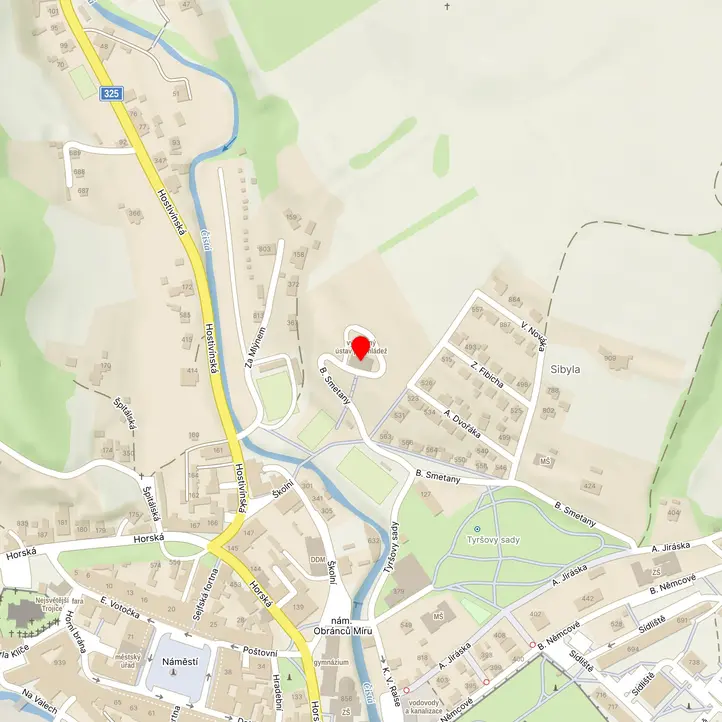 Mapa školy z Mapy.cz