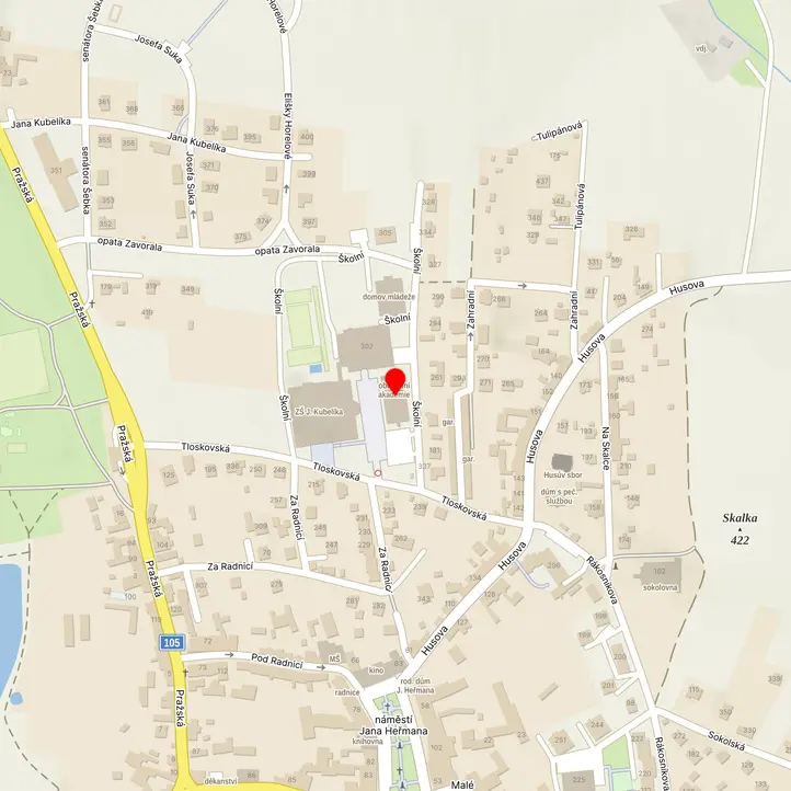 Mapa školy z Mapy.cz