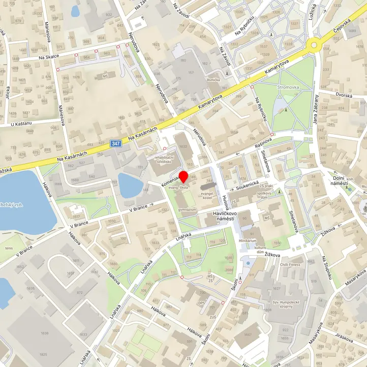 Mapa školy z Mapy.cz