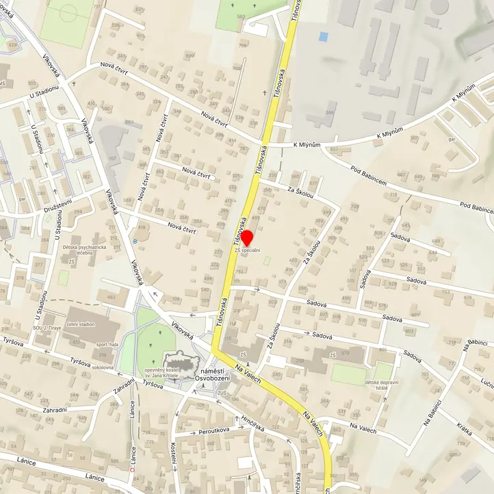 Mapa školy z Mapy.cz
