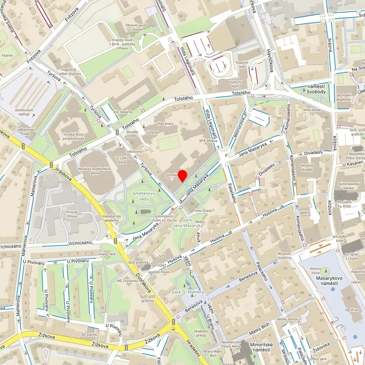 Mapa školy z Mapy.cz