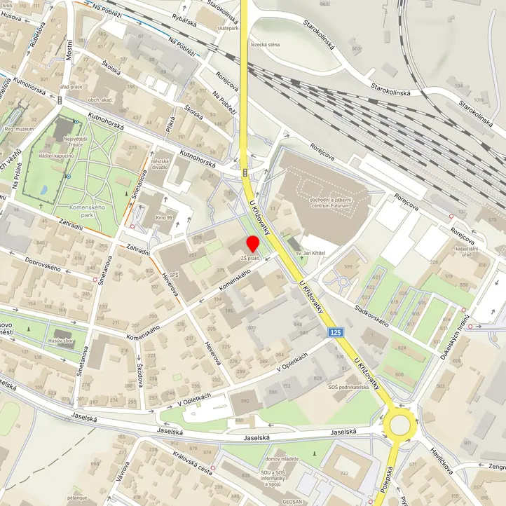 Mapa školy z Mapy.cz