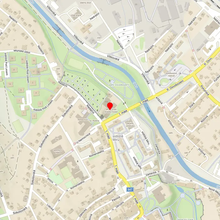 Mapa školy z Mapy.cz