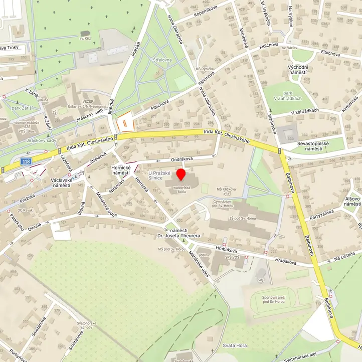 Mapa školy z Mapy.cz