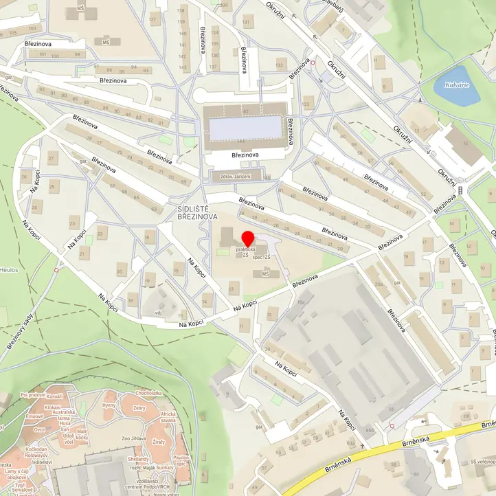 Mapa školy z Mapy.cz