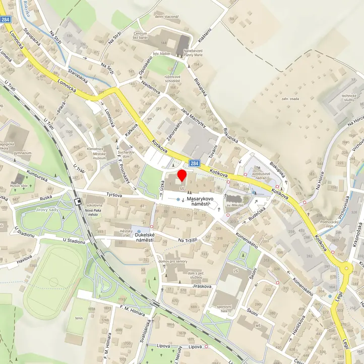 Mapa školy z Mapy.cz