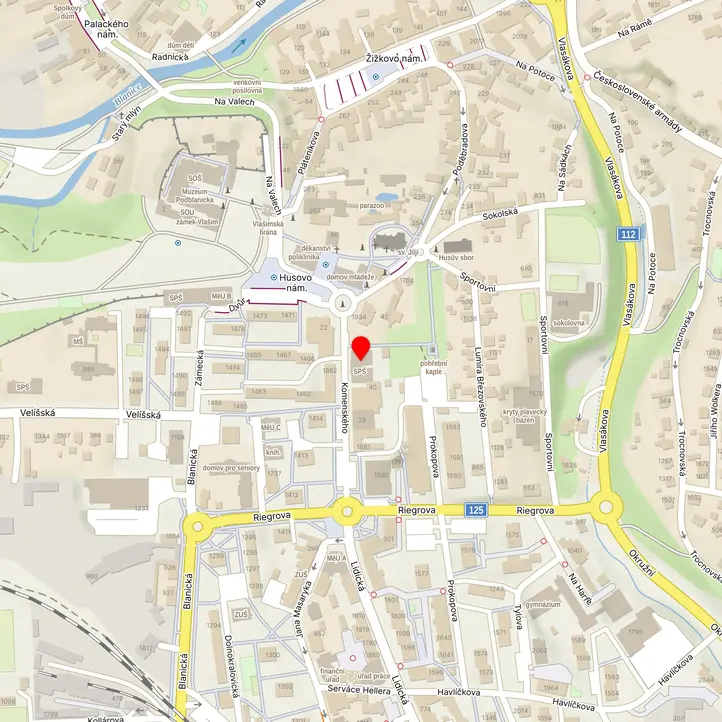 Mapa školy z Mapy.cz