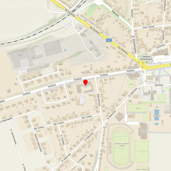 Mapa školy z Mapy.cz