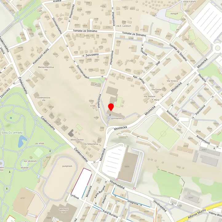 Mapa školy z Mapy.cz
