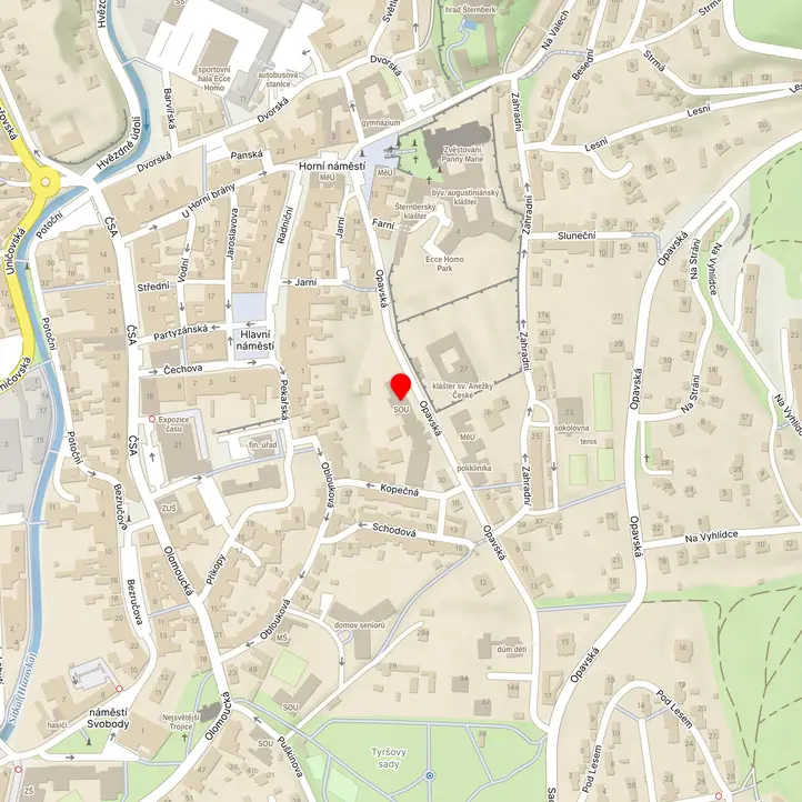 Mapa školy z Mapy.cz