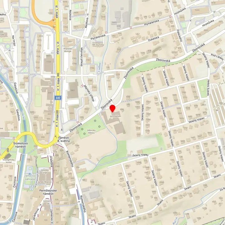 Mapa školy z Mapy.cz