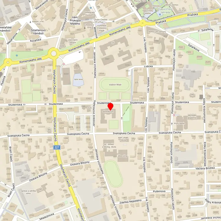 Mapa školy z Mapy.cz