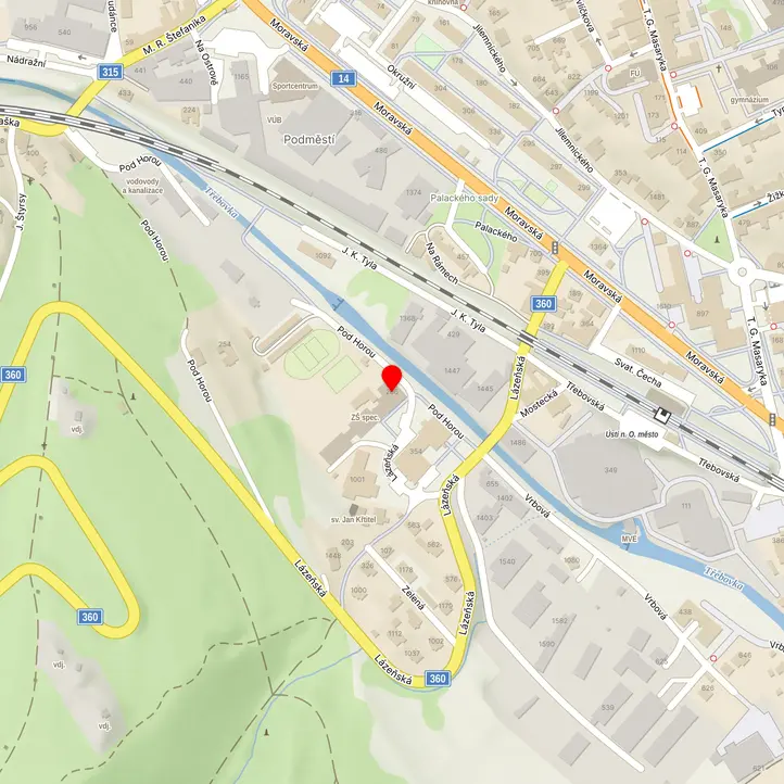 Mapa školy z Mapy.cz